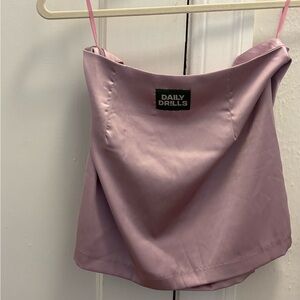 Daily Drills Lavender Satin Skirt